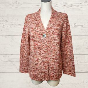Kintamani By Wind River Rust Knit Cardigan Sweater Size XL Earthy Artsy
